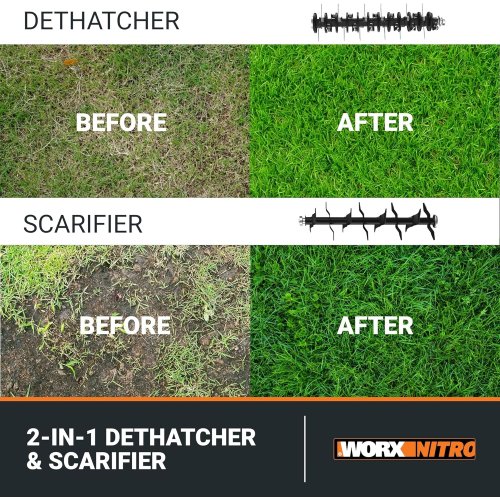 Worx Nitro 40V Cordless 14" Lawn Dethatcher w/ Brushless Motor,2-in-1 Dethatcher thumbnail