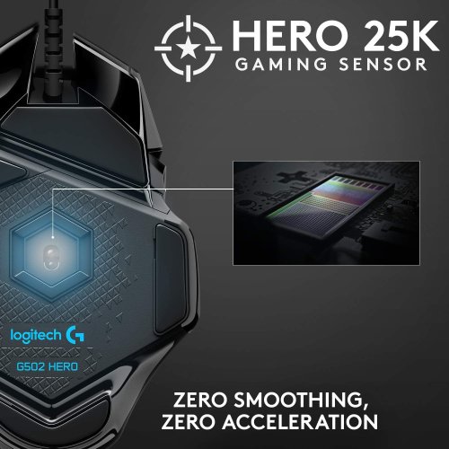 Logitech G502 HERO High Performance Wired Gaming Mouse thumbnail