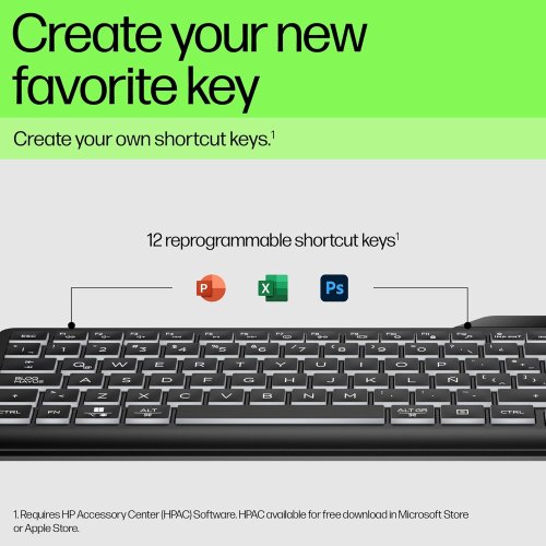 HP 400 Backlit Wired Keyboard (Ash Wired) thumbnail