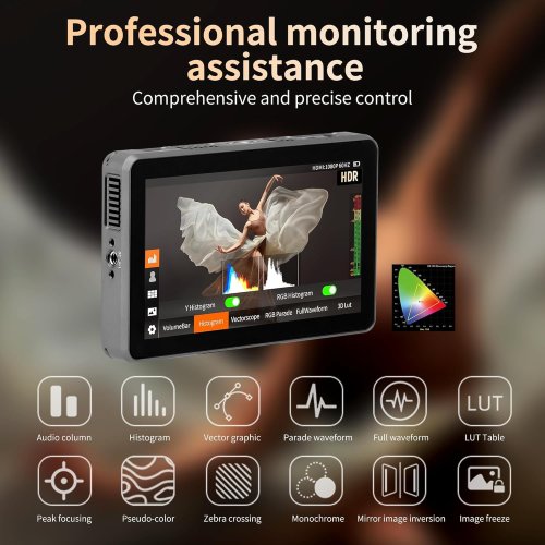 VILTROX Camera Field Monitor 4K 2000Nits 6 Inch Touchscreen Camera Monitor thumbnail