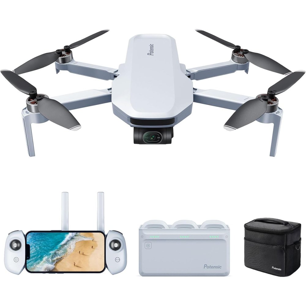 Potensic ATOM 3-Axis Gimbal 4K GPS Drone, Under 249g, 96 Mins Flight