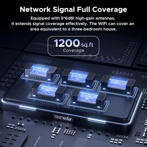 Tenda WiFi 6 Router, AX3000 Dual Band Gigabit Wireless Router for Home thumbnail