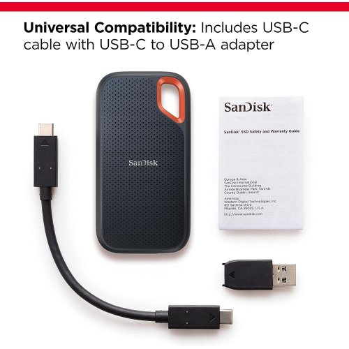 SanDisk 2TB Extreme Portable SSD - Up to 1050MB/s, USB-C, USB 3.2 Gen 2 thumbnail
