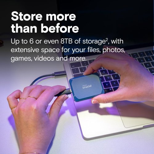Crucial X10 1TB Portable SSD, Up to 2,100MB/s, USB 3.2 USB-C thumbnail