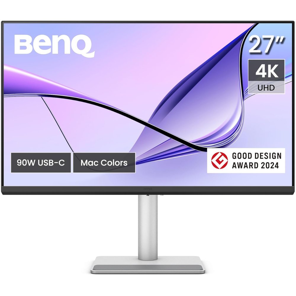 BenQ MA270U 27” 4K 3840x2160 Monitor for MacBook® Pro/Air, Dual USB-C