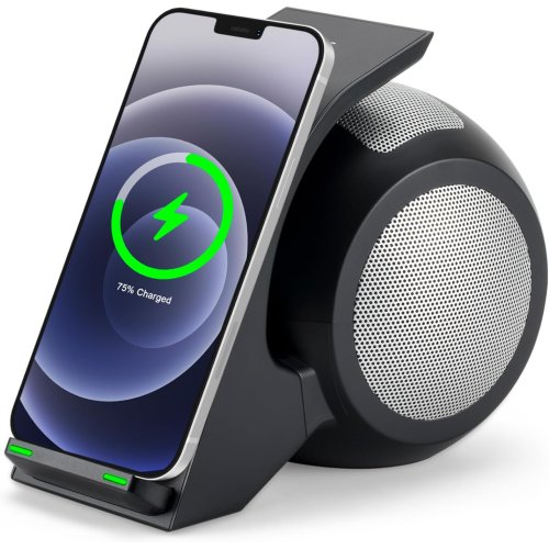 CENSHI Bluetooth Speaker Wireless Charger 2 in 1,Wireless Charging Station thumbnail