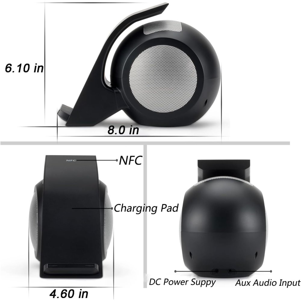 CENSHI Bluetooth Speaker Wireless Charger 2 in 1,Wireless Charging Station
