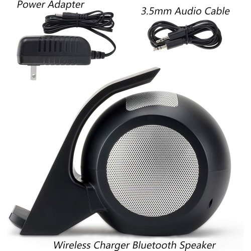 CENSHI Bluetooth Speaker Wireless Charger 2 in 1,Wireless Charging Station thumbnail