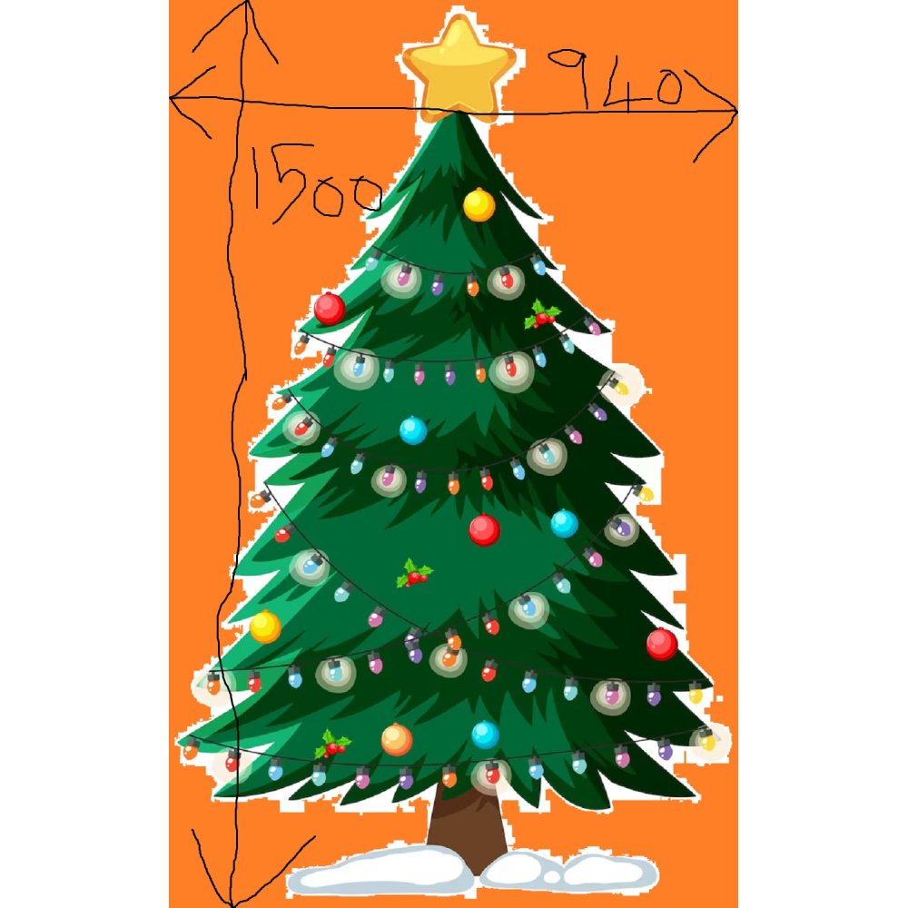 size measure christmas tree portrait image