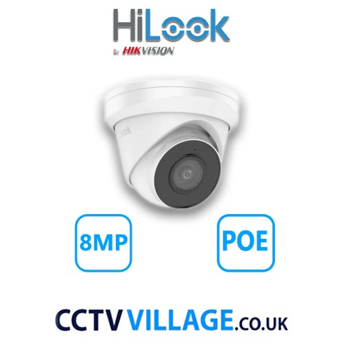 HiLook 8MP IP CCTV System four cameras  with audio 4TB thumbnail