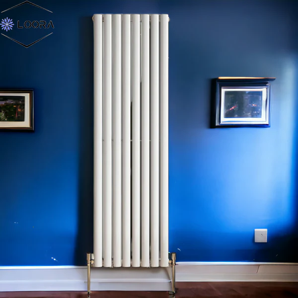Vertical Designer Oval Column Home Radiator 1800x472mm Double White/Anthracite thumbnail
