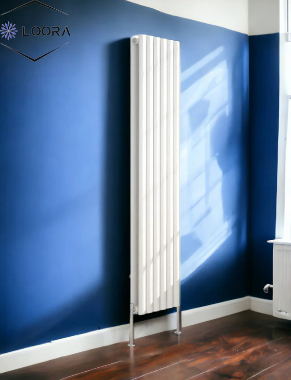 Vertical Designer Oval Column Home Radiator 1600x354mm Double White & Anthracite
