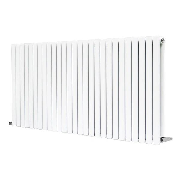 Rex horizontal Double oval designer Home Radiator 600x1600mm White & Anthracite