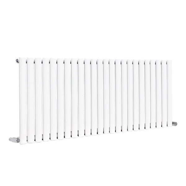 Rex horizontal Single oval designer Home Radiator 600x1416mm White & Anthracite