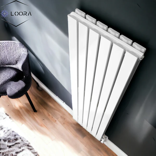 Vertical Designer Flat Panel Tall Home Radiator 1800x420mm Double White & Anthracite thumbnail
