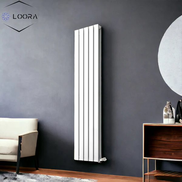 Vertical Designer Flat Panel Tall Home Radiator 1600x350mm Double White & Anthracite