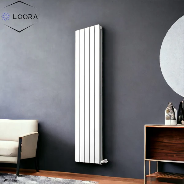 LOORA Vertical Designer Flat Panel Tall Home Radiator 1800x350mm Double White & Anthracite