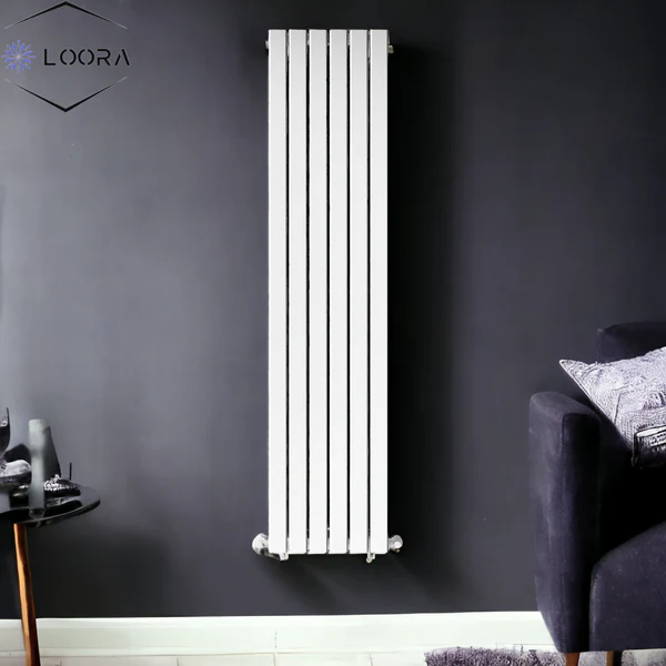 LOORA Vertical Designer Flat Panel Tall Home Radiator 1800x420mm Single White & Anthracite