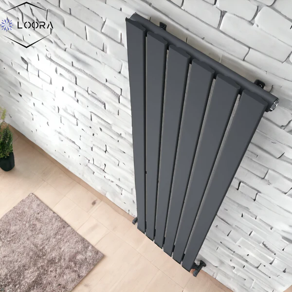 LOORA Vertical Designer Flat Panel Tall Home Radiator 1800x420mm Single White & Anthracite thumbnail