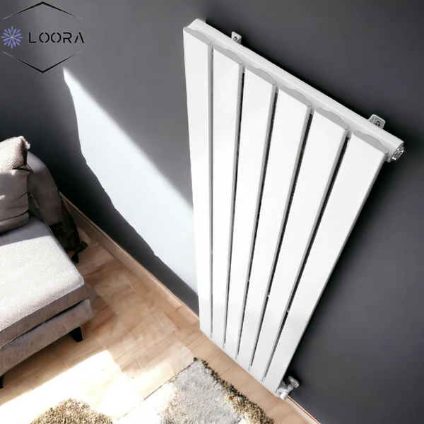 LOORA Vertical Designer Flat Panel Tall Home Radiator 1800x420mm Single White & Anthracite thumbnail