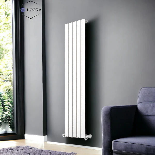 LOORA Vertical Designer Flat Panel Tall Home Radiator 1600x350mm Single White & Anthracite