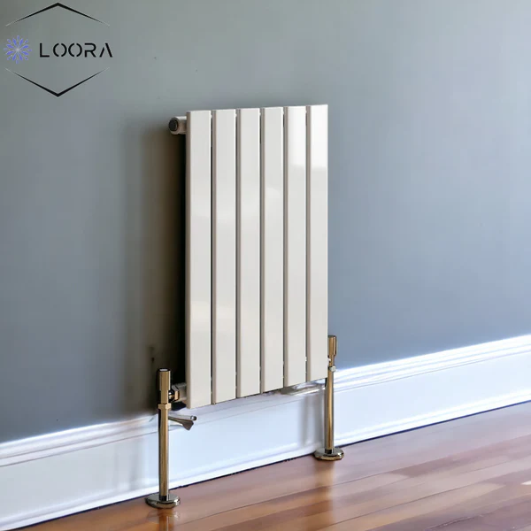 LOORA Horizontal Designer Flat Panel Home Radiator 600x420mm Single White & Anthracite