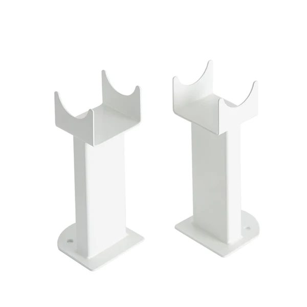 White Floor-Mounting Feet for oval Designer Radiators 2pcs