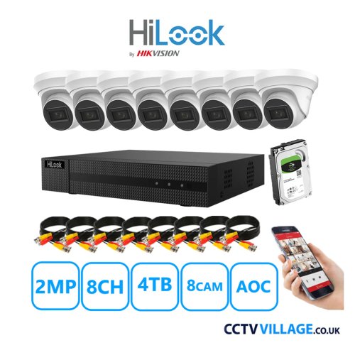 HiLook 2MP system eight cameras with audio 4TB