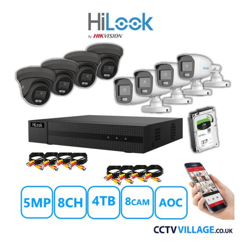 HiLook 5MP Mix system eight cameras with audio 4TB