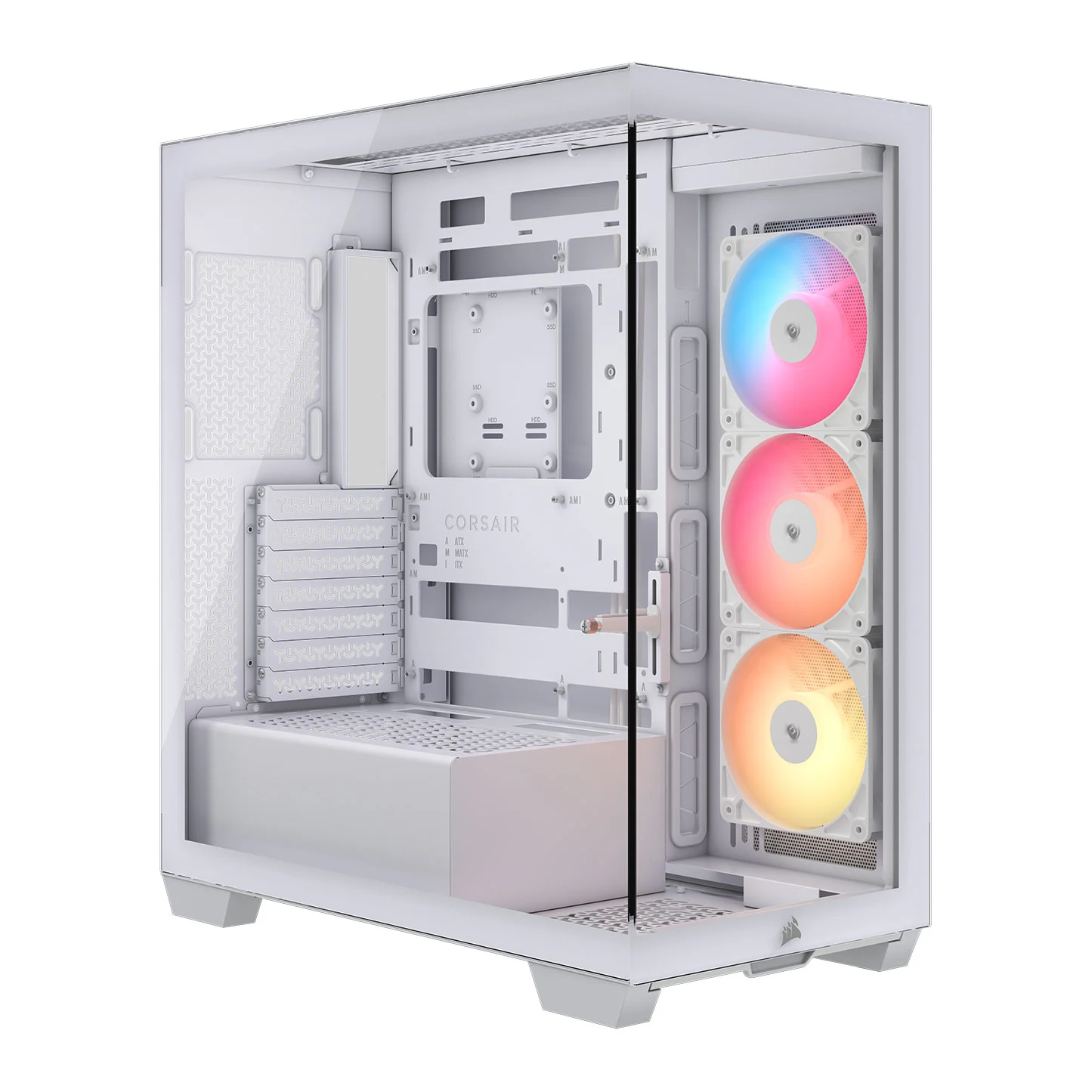 CORSAIR 3500X RS-R ARGB White Tempered Glass Mid Tower PC Case