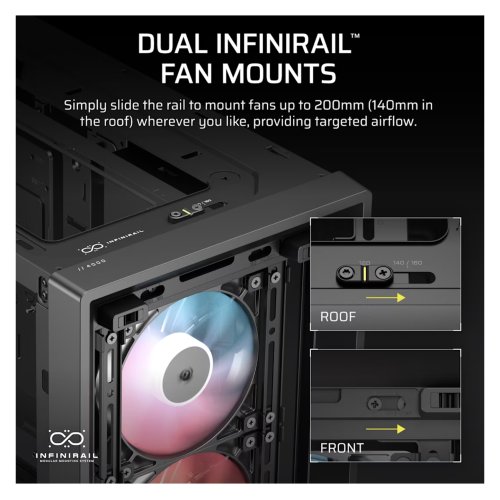 CORSAIR FRAME 4000D LCD RS ARGB Black Tempered Glass Mid Tower ATX PC Case with 14.5" XENEON EDGE thumbnail