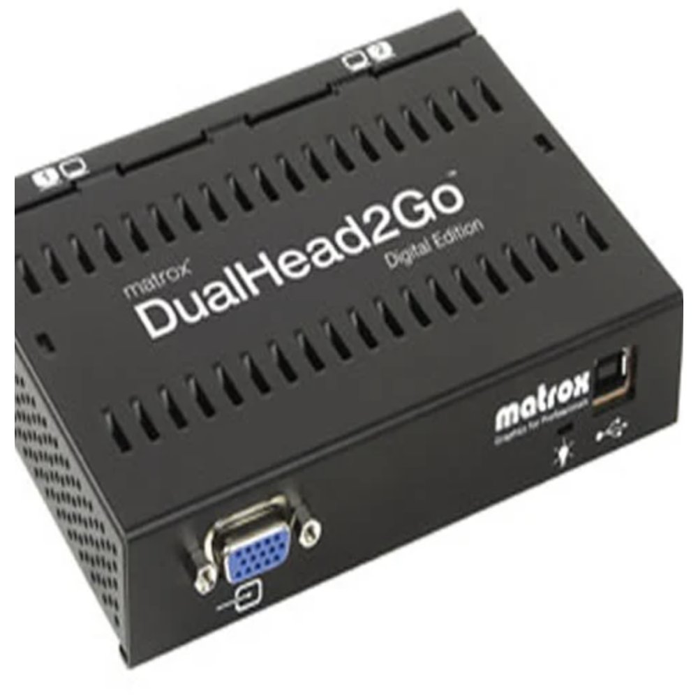 Matrox Dual Head 2Go Digital Edition (DVI) External Multi-monitor upgrade for Notebooks/PC's