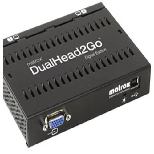 Matrox Dual Head 2Go Digital Edition (DVI) External Multi-monitor upgrade for Notebooks/PC's