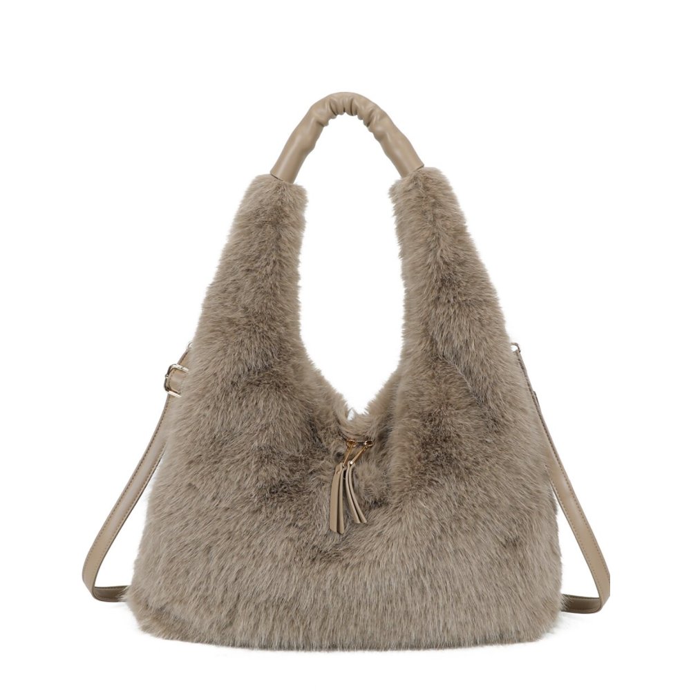Fluffy Large Hobo Bag