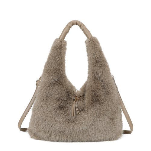 Fluffy Large Hobo Bag