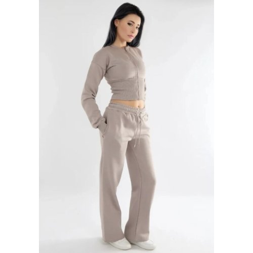 Dove Grey Corset Fit Sweatshirt With Straight Leg Trouser