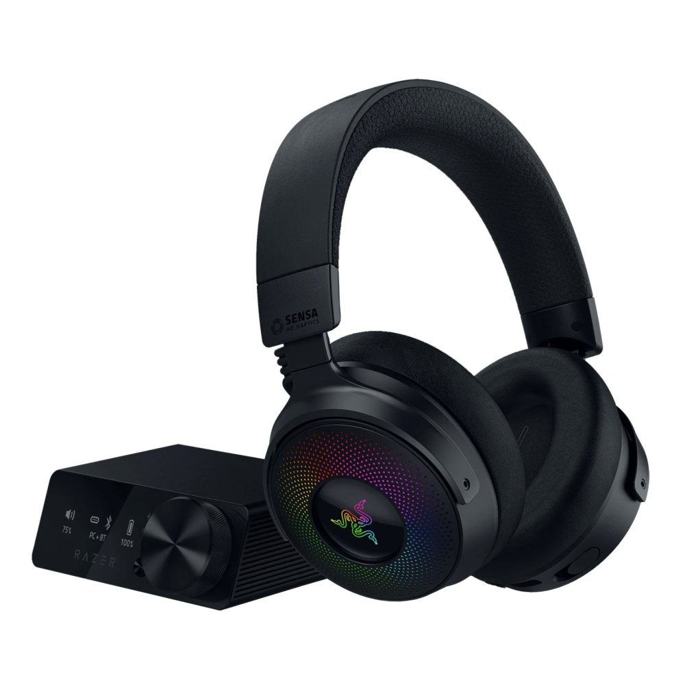 Razer Kraken V4 Pro Black Wired / Wireless Gaming Headset with OLED Control Hub