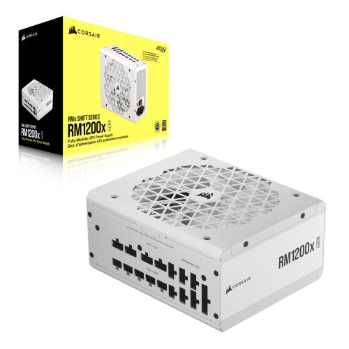 CORSAIR RMx SHIFT White Series 1200W 80+ Gold PCIE 5.0 Fully Modular ATX 3.0 Power Supply thumbnail