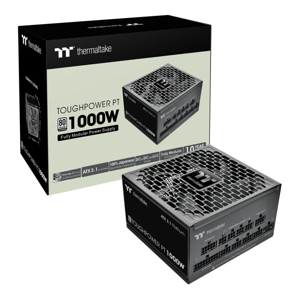 Thermaltake Toughpower PT 1000W Fully Modular 80+ Platinum PCIE 5.1 ATX3.1 Power Supply