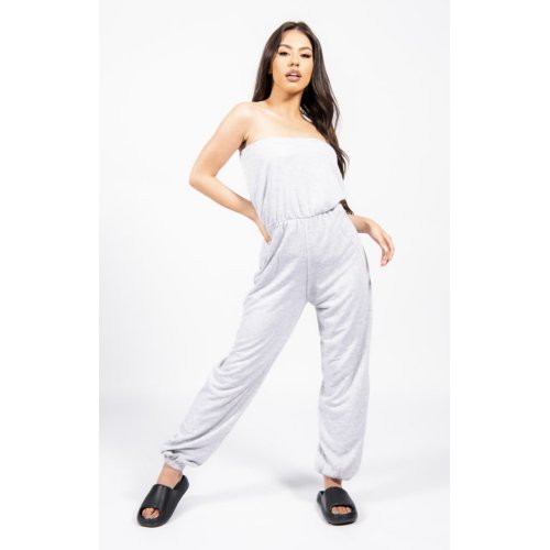 Grey Bandeau Lounge Jumpsuit