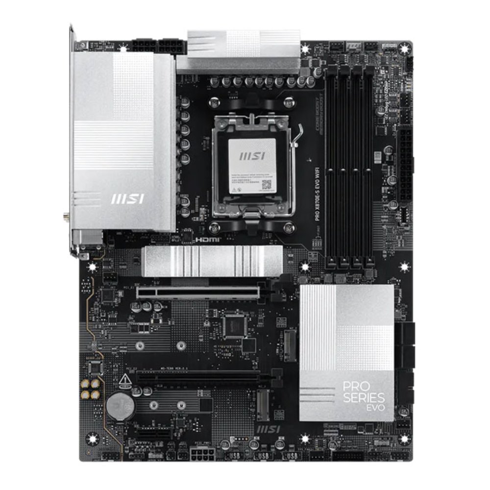 MSI PRO X870E-S EVO Wi-Fi AM5 DDR5 PCIe 5.0 ATX Motherboard