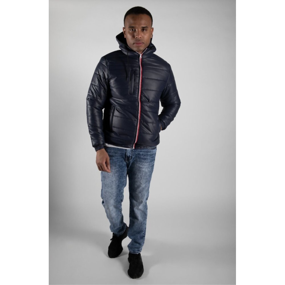 Navy Quilted Padded Jacket
