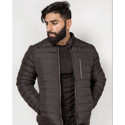 Black Hilton Padded Bomber Jacket
