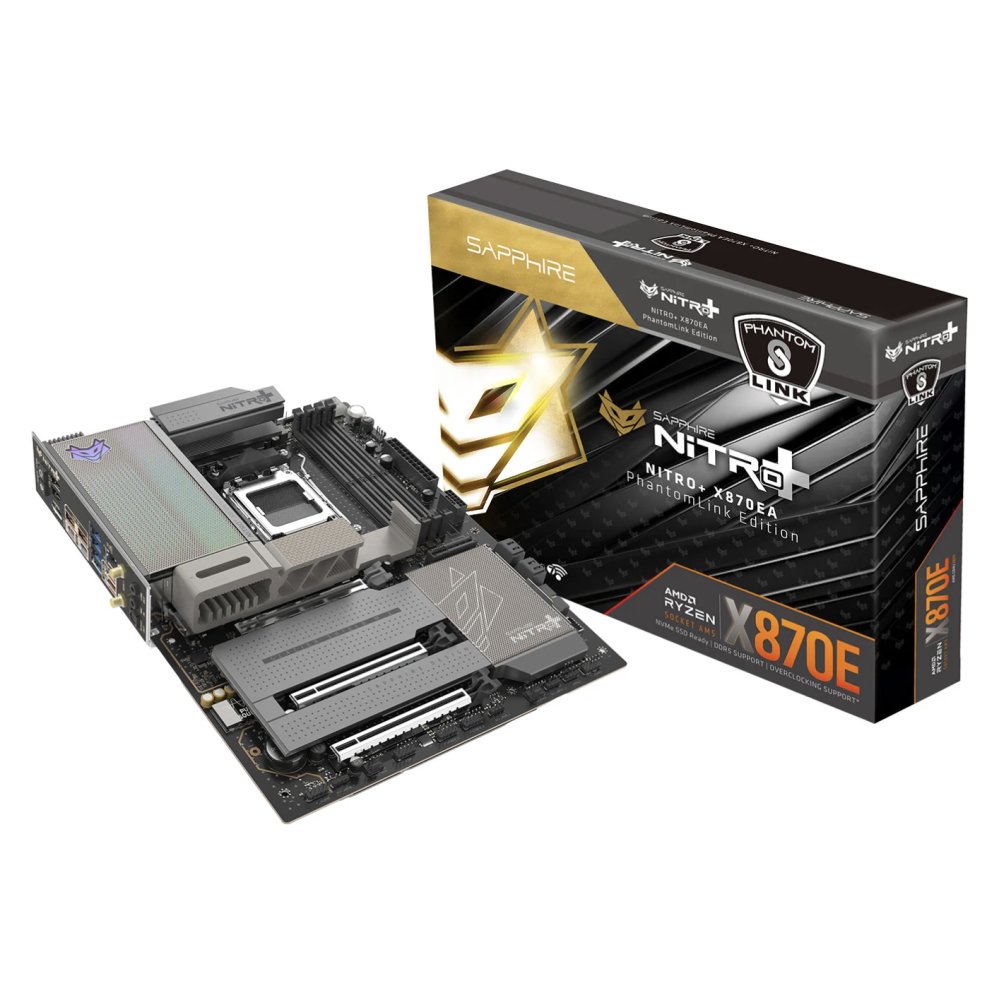 Sapphire NITRO+ X870EA PhantomLink Edition WIFI7 AM5 DDR5 PCIe 5.0 ATX Motherboard
