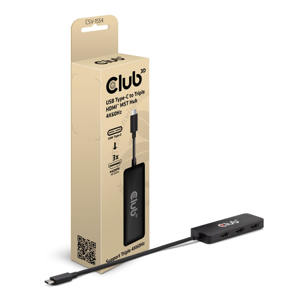 Club3D USB Type-C to Triple HDMI™ 4K60Hz MST Hub