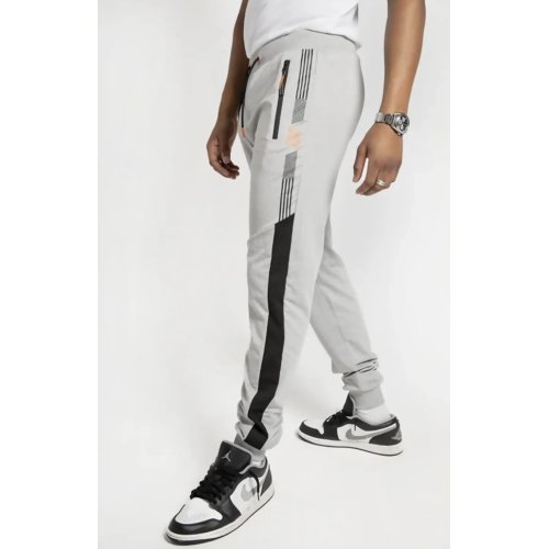 Grey And Black Striped Jogger