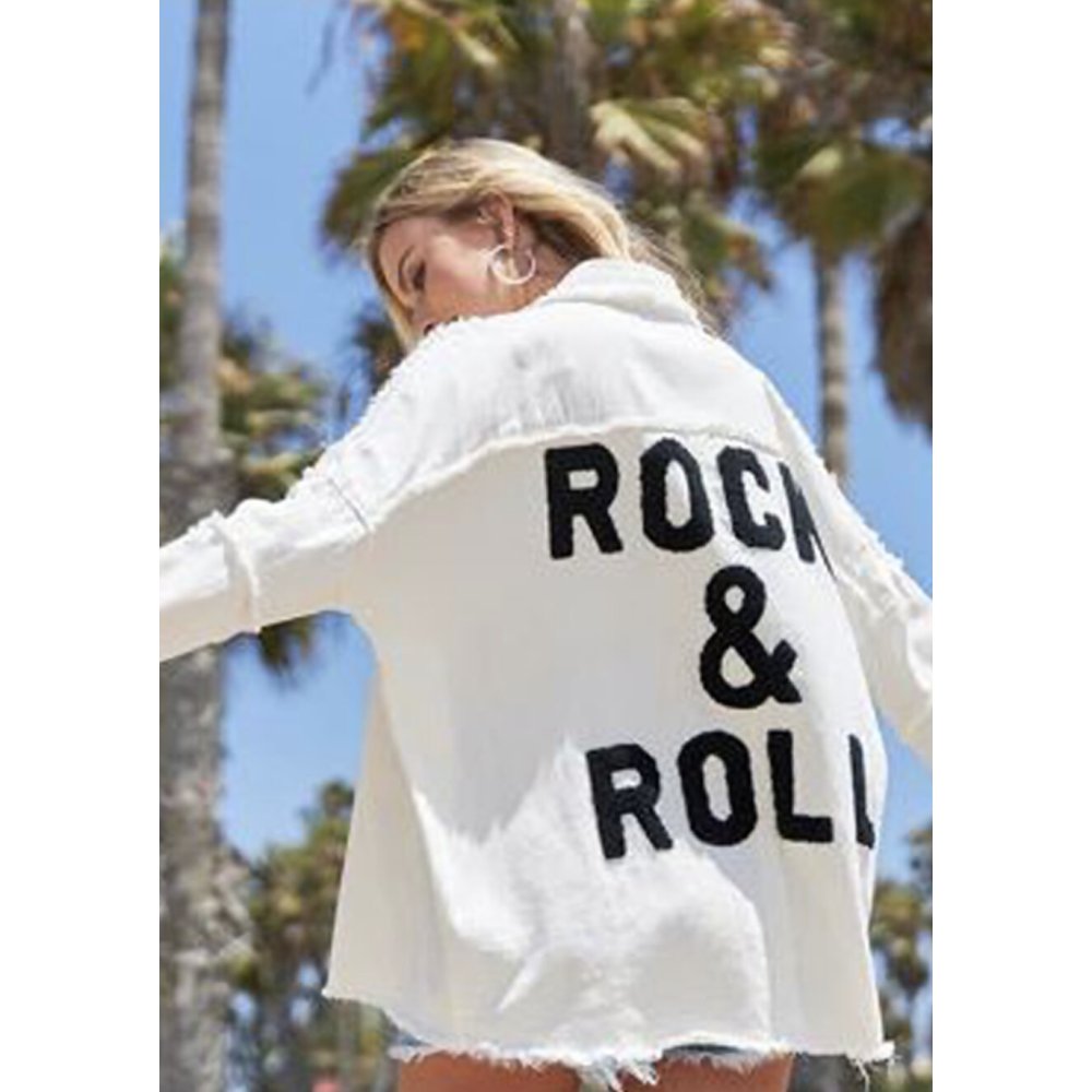 White Rock and Roll Denim Jacket