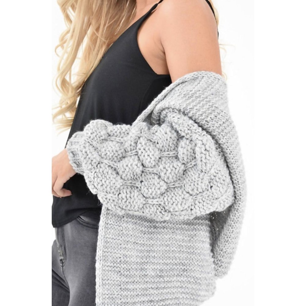 Bubble Sleeve Cardigan