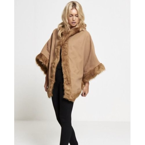 Fur Lined Hooded Cape thumbnail
