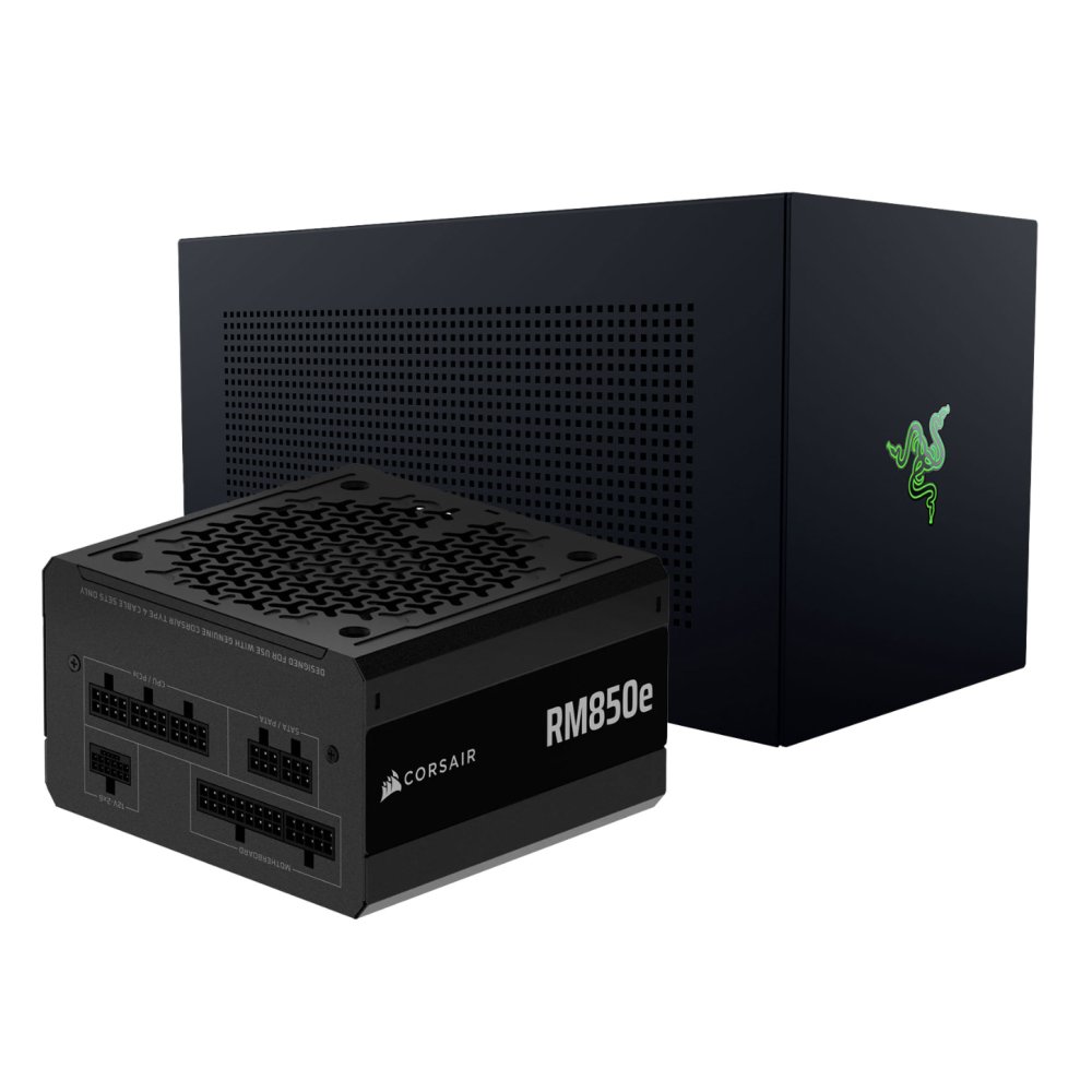 Razer Core X V2 eGPU ThunderBolt 5 Enclosure & CORSAIR RM850e (2025) ATX PSU Bundle (Requires GPU)